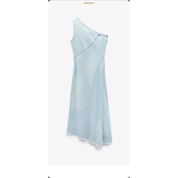 Zara asymmetric denim dress - Picture 12 of 16
